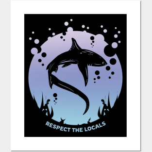 Respect the Locals - Shark conservation Posters and Art